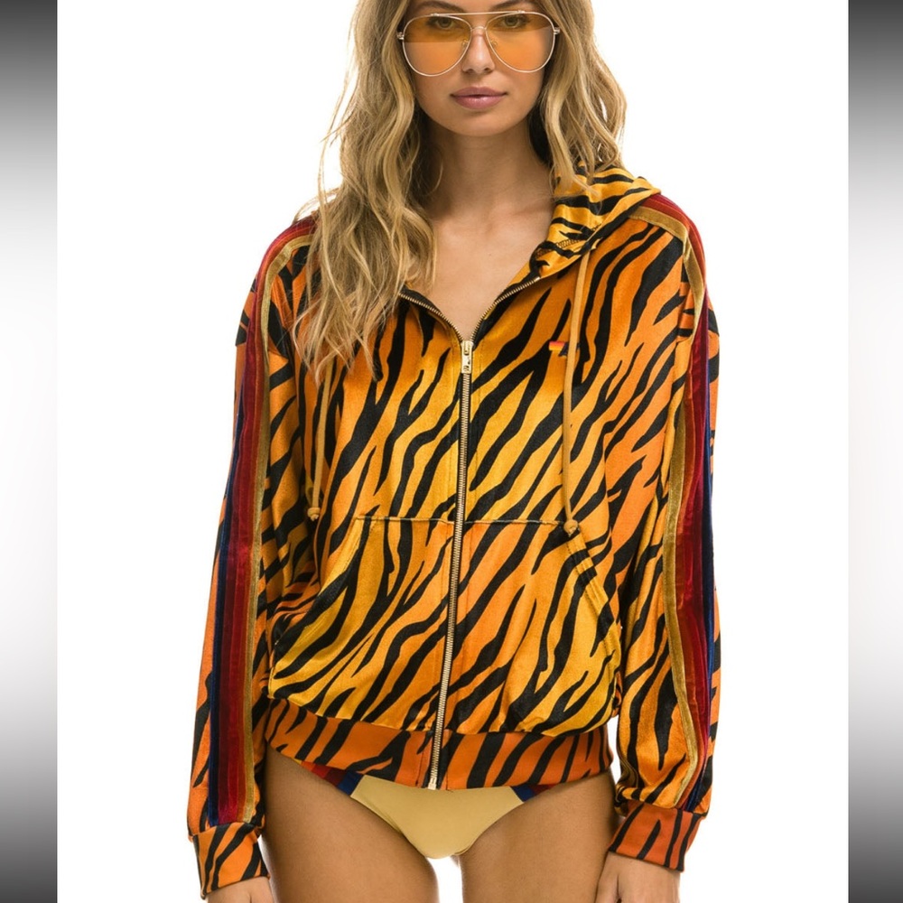 Aviator Nation Velvet Tiger Hoodie